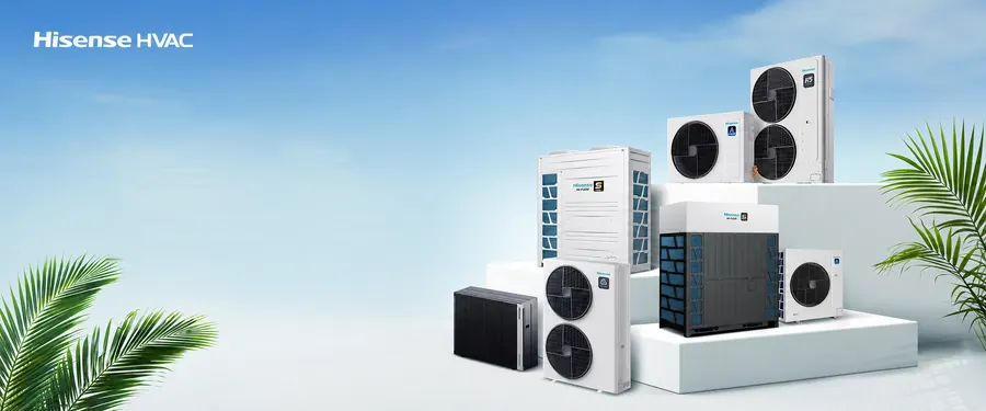 Hisense residential and light-commercial outdoor units, Hi-Flexi and heat pump ranges